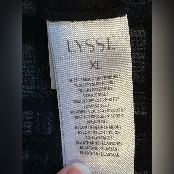 Lysse Black and Gray Plaid Ponte Shapewear Legging Dress Pants- size XL - Picture 9 of 10